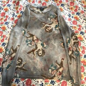 Long sleeve mesh shirt